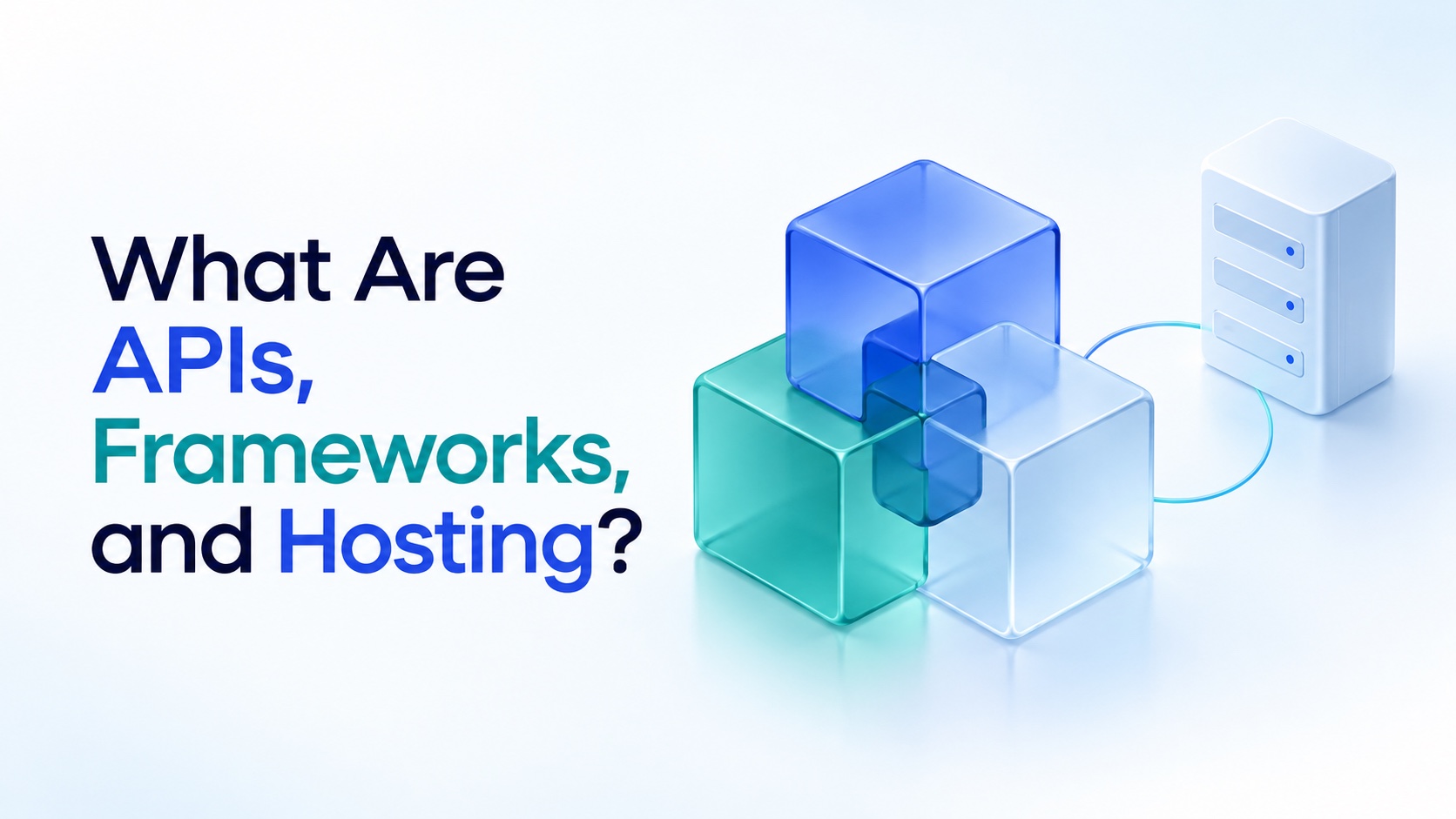 Editorial thumbnail: What Are APIs, Frameworks, and Hosting?